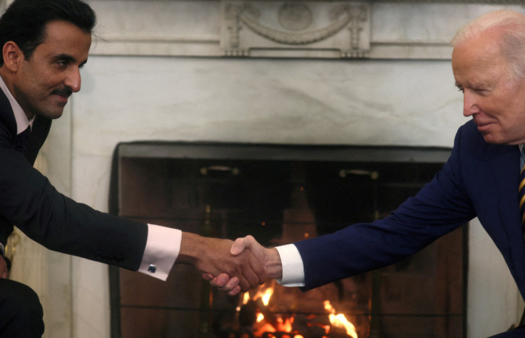 U.S. President Joe Biden holds a bilateral meeting with Qatar's Emir Sheikh Tamim bin Hamad al-Thani