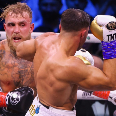 Jake Paul (left) was beaten on points by Tommy Fury (right)