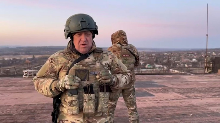 This video grab taken from a video posted on Telegram channel @concordgroup_official on March 3, 2023, shows Yevgeny Prigozhin, the chief of the Russian paramilitary group Wagner speaking to the camera from an undiscolsed location