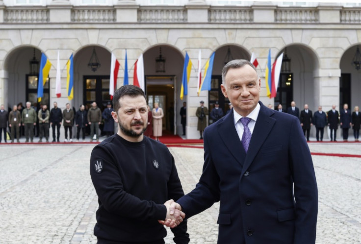 Ukraine's President Volodymyr Zelensky met his key Polish ally in Warsaw