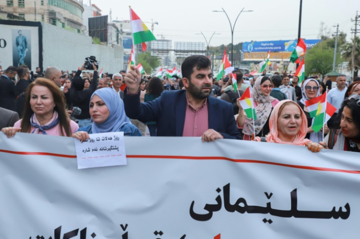 Activists and former parliamentarians organised the protest against 'Turkish aggression'