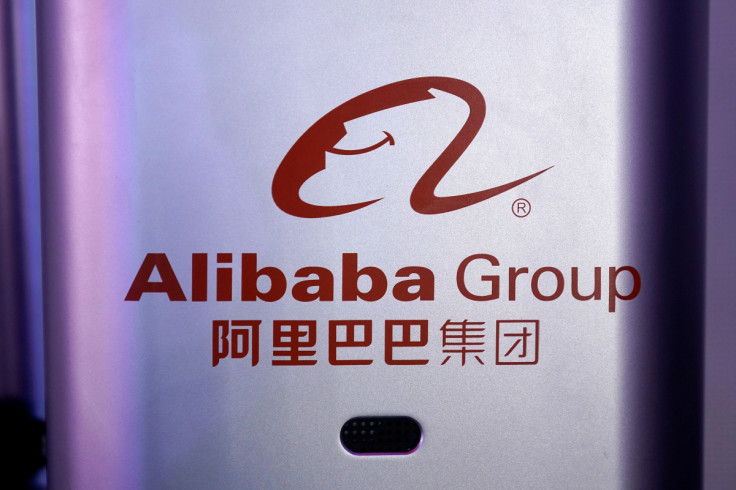A logo of Alibaba Group is seen during Alibaba Group's 11.11 Singles' Day global shopping festival at a media center in Hangzhou