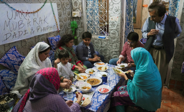 Members of a Muslim family living in an old quarter of Delhi