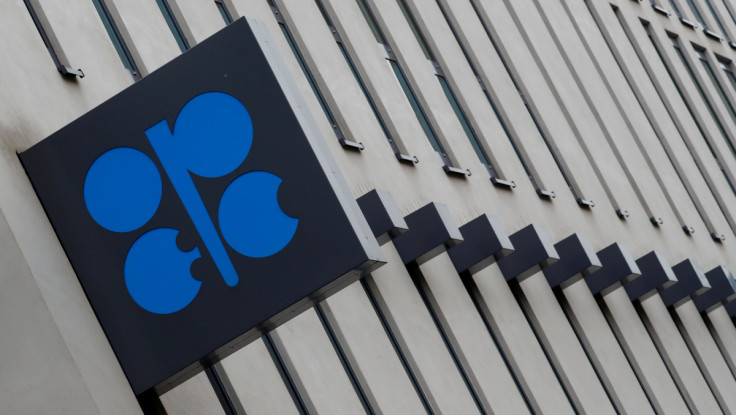 The logo of the Organisation of the Petroleum Exporting Countries (OPEC) sits outside its headquarters in Vienna