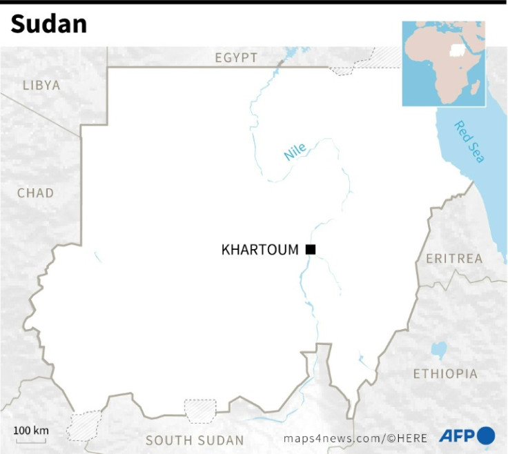 Map of Sudan locating the capital Khartoum.