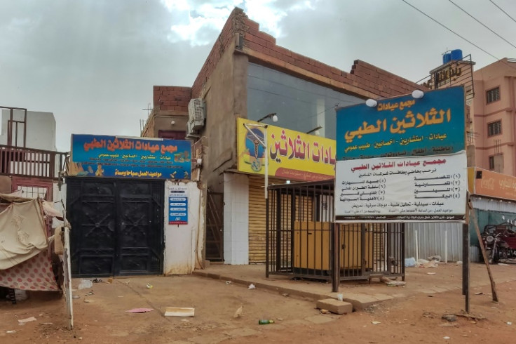 A closed medical clinic and pharmacy in the south of Khartoum