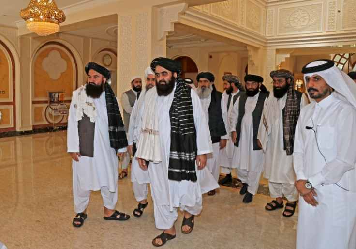 A Taliban delegation held talks with foreign diplomats in Doha in October 2021, just two months after the group overran Kabul during the US pullout from Afghanistan