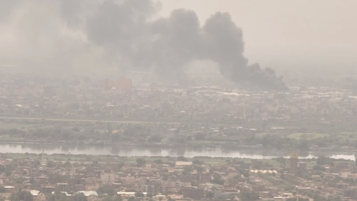 Plums of smoke rise in Bahri