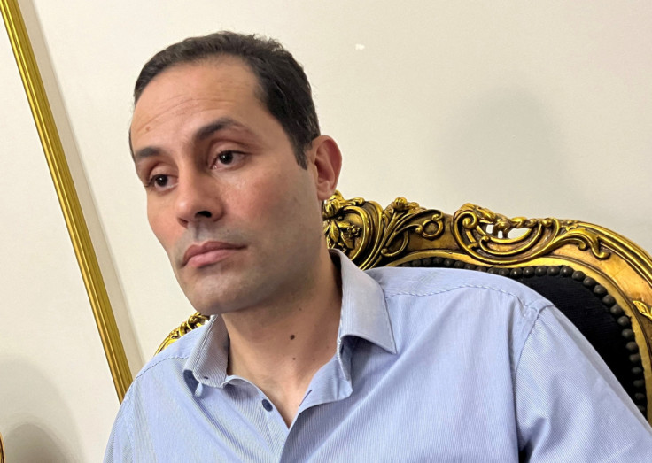 Ahmed Eltantawy, a former member of parliament and former leader of the leftist Karama party, talks during an interview with Reuters in Cairo