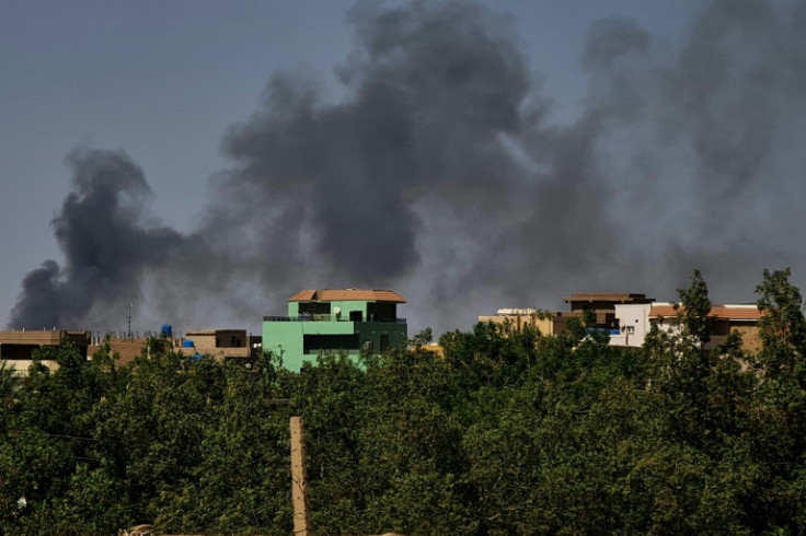 Smoke billows during fighting between forces of two rival Sudanese generals in Khartoum, on May 5