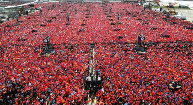 Erdogan staged a massive show-of-force rally in Istanbul on Sunday