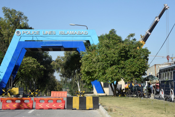 A view of the main entrance of Police Lines in Islamabad
