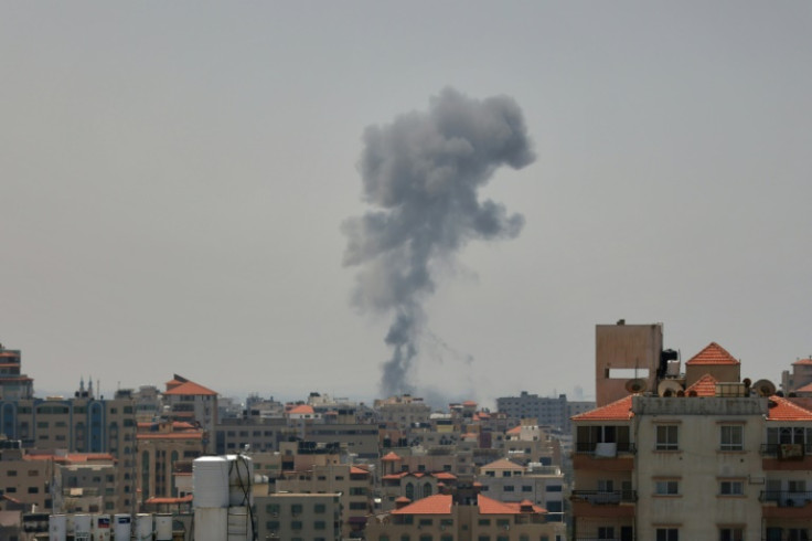 Smoke billows over the Gaza Strip as the Israeli military says it has renewed air strikes against Islamic Jihad targets in the territory