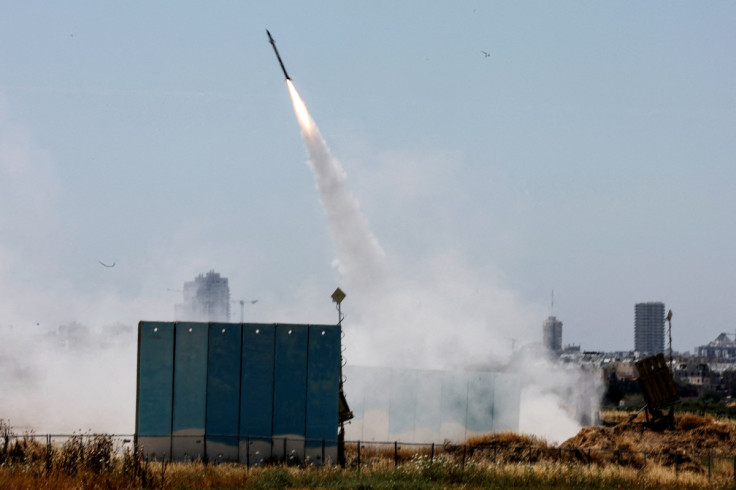 An Israeli Iron Dome anti-missile system is activated as rockets launched from the Gaza Strip, near Ashdod