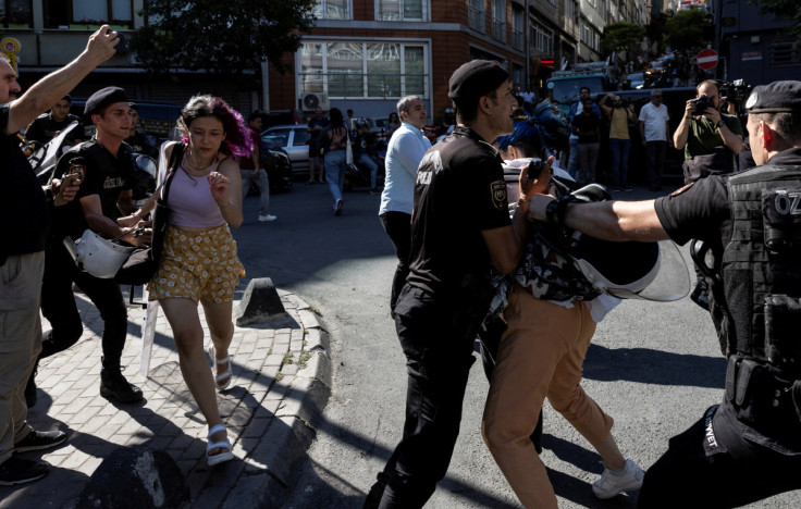 Turkey's LGBT+ community gather for a pride parade, in Istanbul
