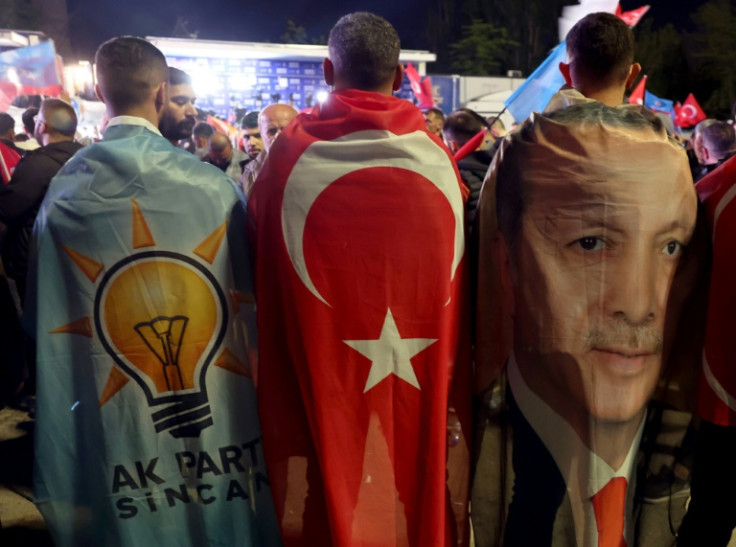 Recep Tayyip Erdogan's supporters spent a nervous night watching the first-round results