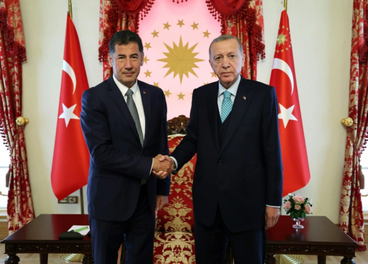 Turkish President Recep Tayyip Erdogan met third-place finished Sinan Ogan on Friday