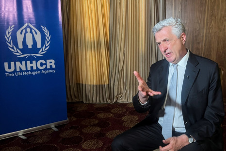 Filippo Grandi, head of the U.N. refugee agency (UNHCR) reacts during his an interview with Reuters in Cairo