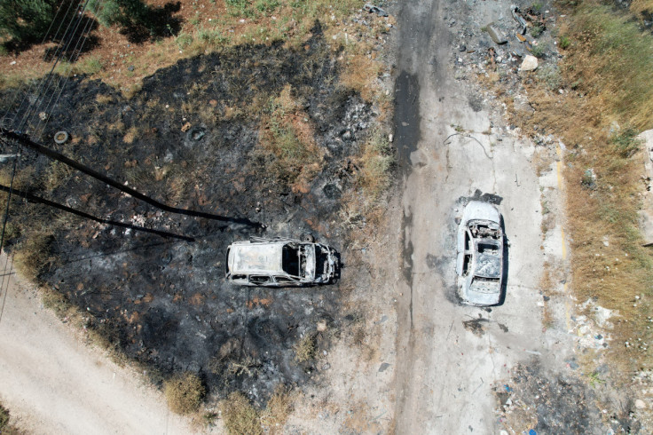 Aftermath of Israeli settlers attack near Ramallah