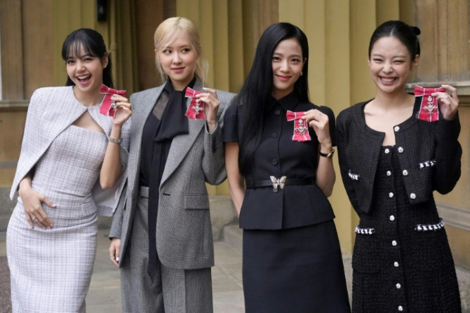 The four members of K-Pop band Blackpink were awarded honorary MBEs