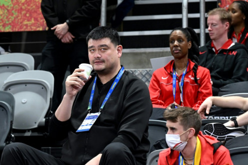 Yao Ming at the Women's Basketball World Cup last year in Sydney