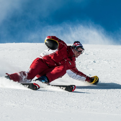 Man on Ski Board on Snow Field. Representational Image.
