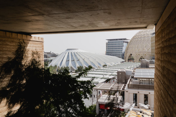 View of Dome and Pavilion at the Expo City in 