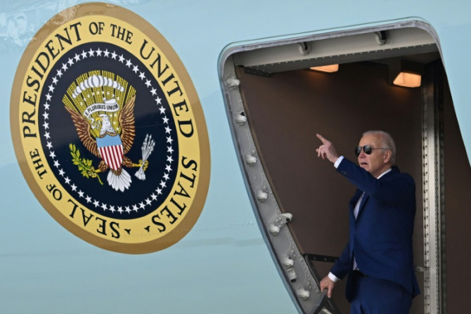 Immigration is a major challenge for US President Joe Biden, seen here arriving at John F. Kennedy International Airport in New York