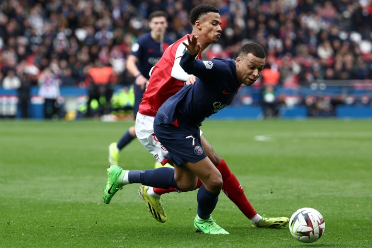 Kylian Mbappe started on the bench before coming on in the second half