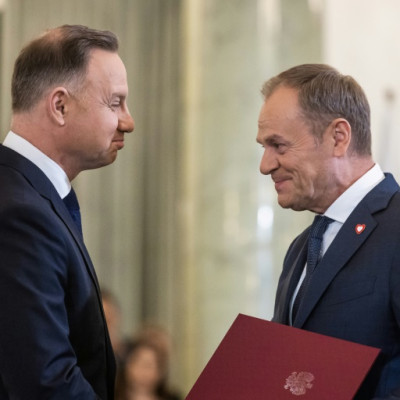 Poland's President Andrzej Duda and Prime Minister Donald Tusk have a tense relationship