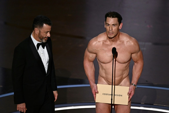 The Oscars, hosted by Jimmy Kimmel, featured a funny skit involving an (almost) naked John Cena