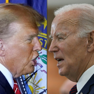 US Republican presidential hopeful and former president Donald Trump (left) and President Joe Biden are unpopular with large sections of the country