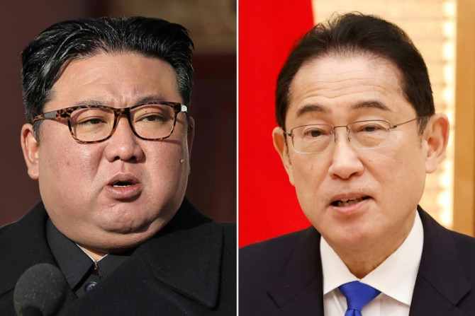 Japanese Prime Minister Fumio Kishida (R) last year said he was willing to meet North Korean leader Kim Jong Un 'without any conditions'