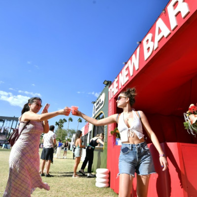 Festival attendees attend a non-alcoholic happy hour at The New Bar, which recently began partnering with Coachella