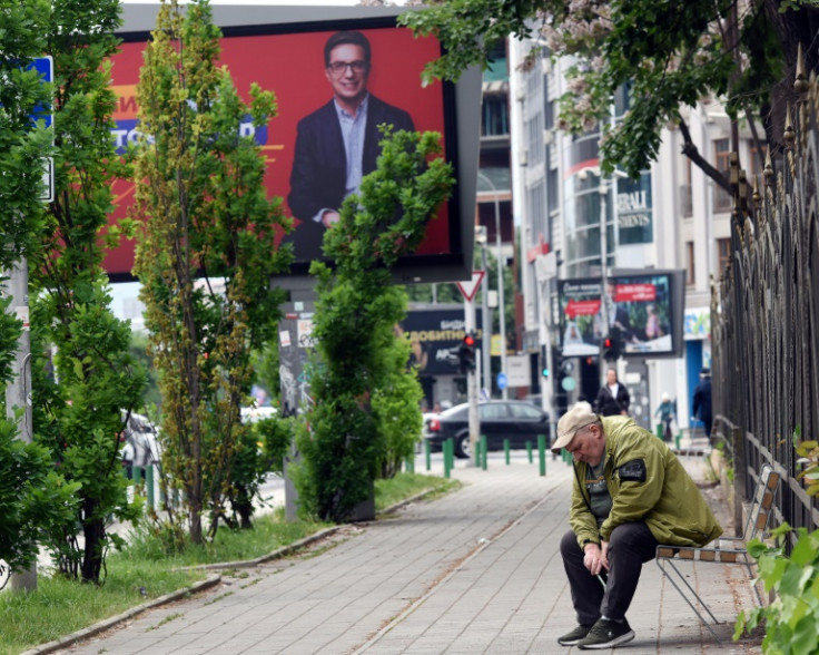 Centre-left president Stevo Pendarovski is running for re-election