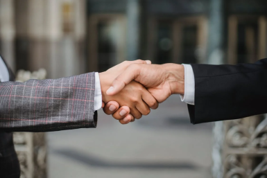 Two People Shaking Hands. Representational Image.