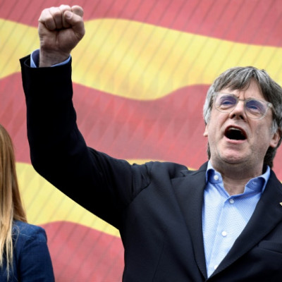 Carles Puigdemont is a candidate for the Junts per Catalunya (JxCat) political party