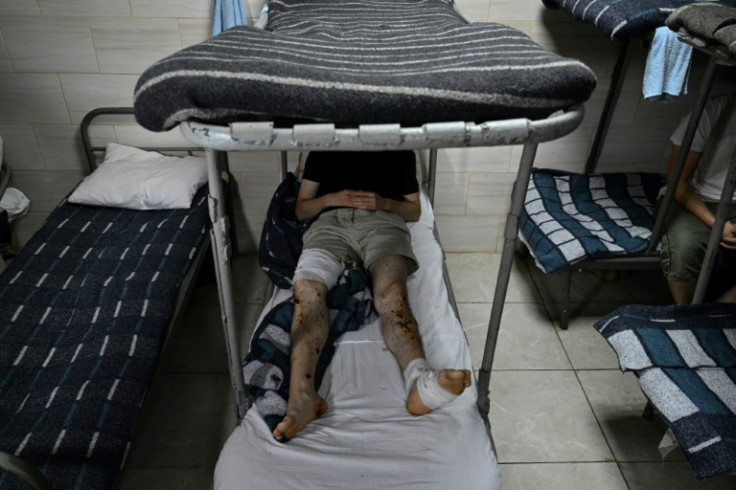 An injured Russian POW captured during Ukraine's push into the Kursk region