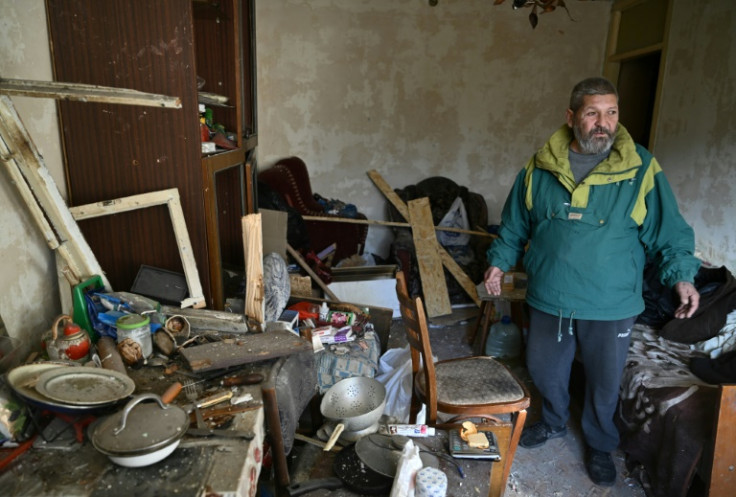 Volodymyr's flat was damaged in an air strike in Lyman, Donetsk region