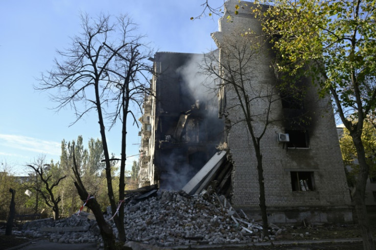 A residential building was gutted in the strike on Lyman