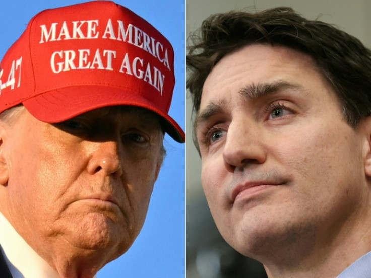 A combination photo showing US President Donald Trump and outgoing Canadian Prime Minister Justin Trudeau