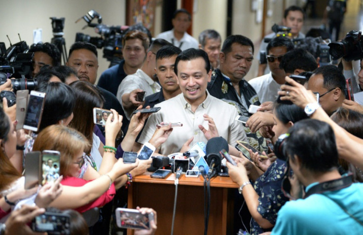 Antonio Trillanes said his office was "ecstatic" over Duterte's arrest following their "eight-year journey of gathering evidence" and coordinating with the ICC