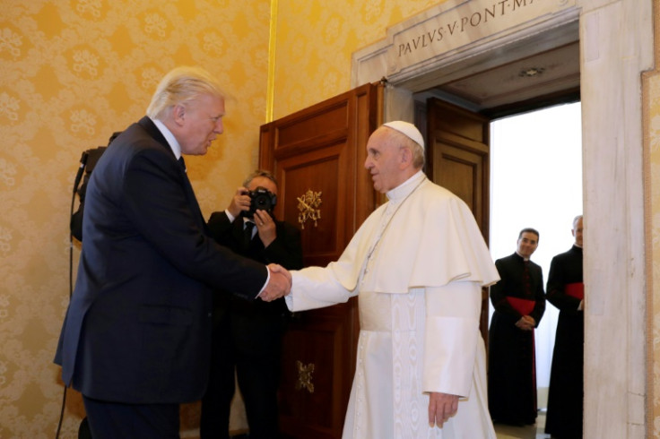 US President Donald Trump, pictured with Pope Francis at the Vatican in 2017, described the Argentine pontiff as a "good man"